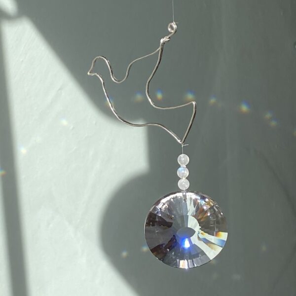 Sun Catcher, Sonnenfänger, Lichtfleck, Prisma, Lichtstrahl, Deko, Silber 925, gute Laune
